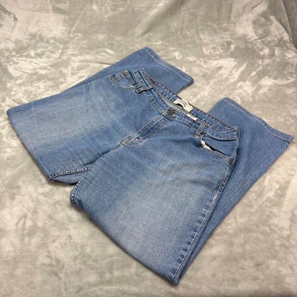 Levi Strauss Signature Denim - Levi Strauss Signature Stretch Mid Rise Bootcut Jeans Light Wash Size 16 Misses